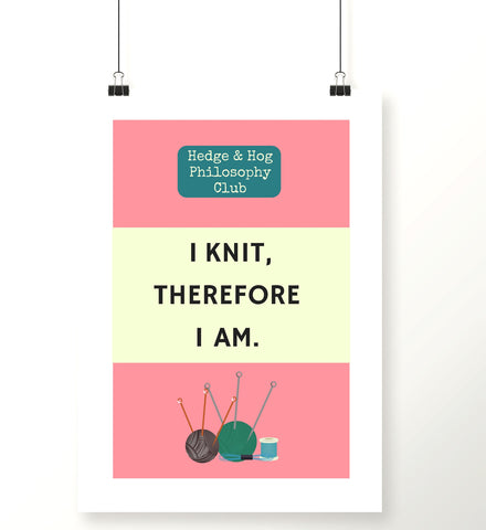 Knitting Craft Room Art Print