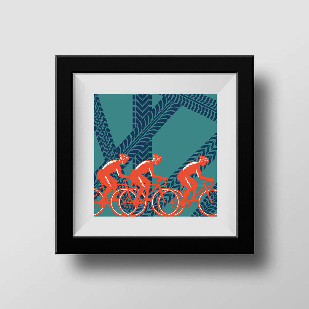 Cycling Tracks Father's Day Print for Cyclist Dads