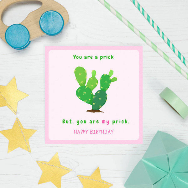 Funny and Rude Cactus Birthday Card