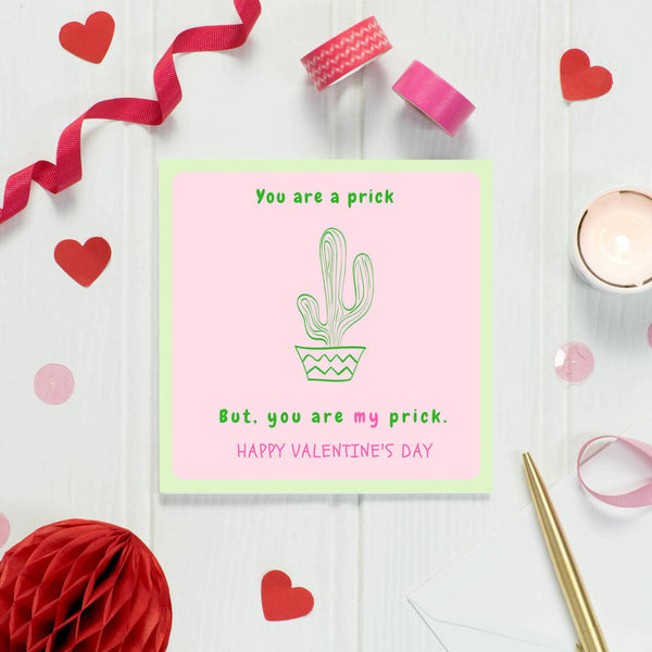 Funny and Rude Cactus Valentine's Day Card