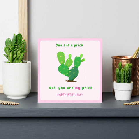 Funny and Rude Cactus Birthday Card
