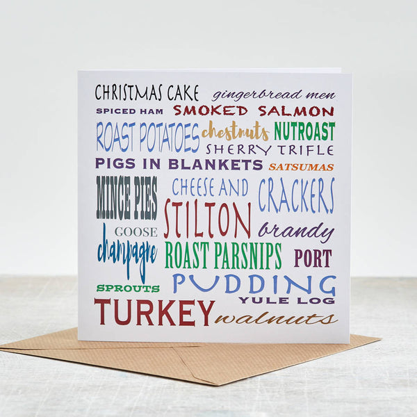 Christmas Food 'Eat, Drink And Be Merry' Card