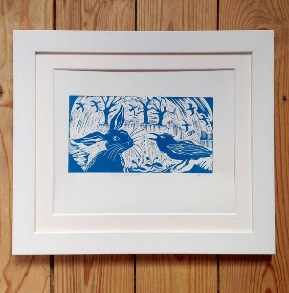 Lincout ' Hare And Crow' Original Art Print
