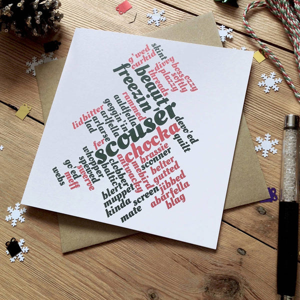 Liverpool Red Green Christmas Tree Card