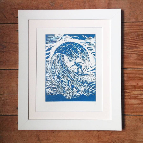 'Surf's Up' Linocut Art Print