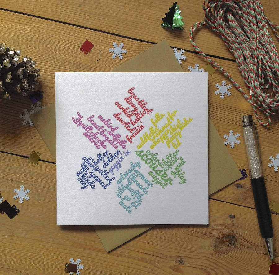 Liverpool Snowflake Christmas Scouse Card