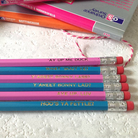Very British Talking Pencils Set